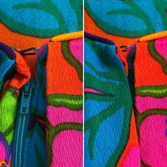 WALTAH CLARKE’S Vintage Hawaiian Shops Retro Groovy Multi Style 1035 Maxi Dress - Picture 7 of 13